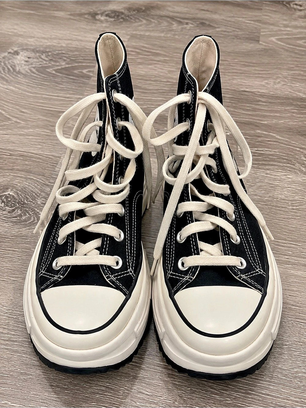 Converse Run Star Hike Platform Sneakers Black & White